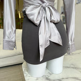 BXOXO - summer inspo Stylish Lace-up Satin Tops Korean Fashion Elegant Bow Sexy And Elegant Lace Party Blouse Cozy Party Elegant Shirts Blous